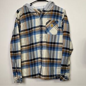 Carhartt Boys Hooded Flannel size Large
